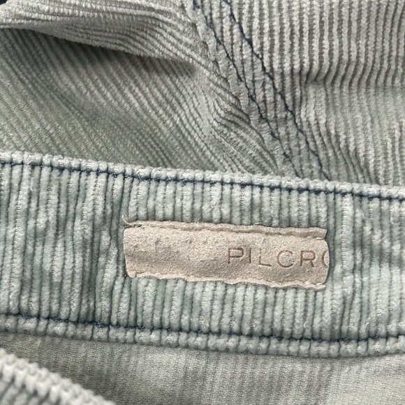 Anthropologie Pilcro 30 The Icon Mid-Rise Corduroy Chop Pocket Flare Jeans Green - Picture 15 of 16